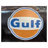 Large Metal Gulf Oil Sign