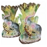 Pair Elephant Vases