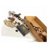 Toys, Car Emblem, Spark Plug Tin, Cast Iron Horse