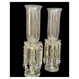 Crystal Luster Teardrop Candle Holders