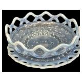 Imperial Glass  Katy Blue Lace Edge Bowl &
