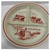 Vintage Little Bo Peep Divided Childï¿½s Dish