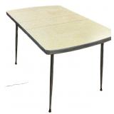 Vintage Yellow Chrome Table