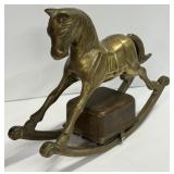 Brass Musical Rocky Horse