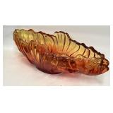 Amberina Jeannette Glass Gondola Bowl