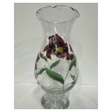 Hand Painted Purple Iris Vase