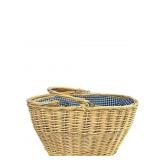 Lined Wicker Basket