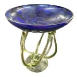 Hand Blown Art Glass Compote