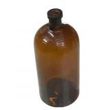 Large Amber Apothecary Bottle )Lid Chipped)