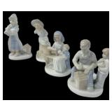(4) Porcelain Figures