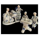 (2) Blue & White Colonial Couples