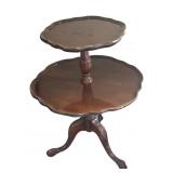 2 Tier Pie Crust Edge Table