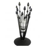 9.5 ï¿½  TRESKA Metal Bade & Stem Candle Holder wï¿½