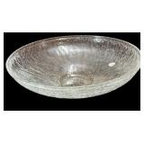 Huge Crackle Glass Bowl