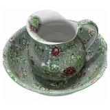 EMUNDU Mid Century Beautiful Green Pitcher & Bowl