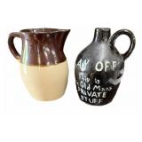 Pitcher & Moonshine Jug