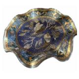 Cobalt Blue Ruffled Edge Dish