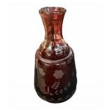 Cut to Clear Ruby Bedside Carafe