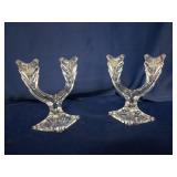 Pair of Crystal Candlestick Holders