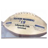 Peyton Manning Football Signed by Jim Mora -