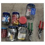 Box Deal Of Wire Nuts, nails And Metal Snips
