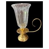 Brass & Glass Candle Holder