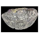 Heavy American Brilliant Crystal Bowl