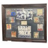 Framed Sports Memorabilia Featuring Joe DiMaggio