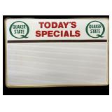 Quaker State Todayï¿½s Specials Menu Board