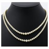 Mikimoto Akoya Pearl Double Strand Necklace