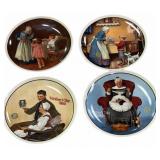 (4) Norman Rockwell Plates
