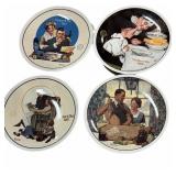 (4) Norman Rockwell Plates