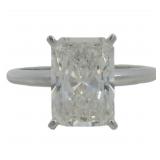 14kt Gold 3.10 ct Radiant Cut VS Diamond Ring