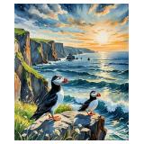 Puffins at Daybreak Cliffs LTD EDT Studio Van Gogh