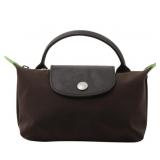 Longchamp Nylon Leather Pouch Bag