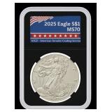 2025 MS70 American Eagle Silver Dollar