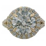 10kt Gold 4.86 ct Round Lab Diamond Ring