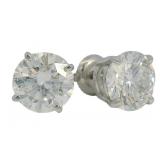 14k Gold 5.00 ct Round Lab Diamond Stud Earrings