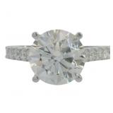 10kt Gold 4.60 ct Round VS Lab Diamond Ring