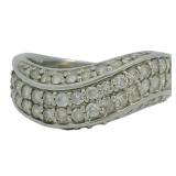 Platinum 1.00 ct Natural Brilliant Diamond Ring