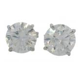 14k Gold 5.01 ct Round VS Diamond Stud Earrings