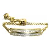 Princess Cut White Sapphire Bolo Bracelet