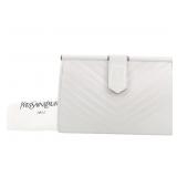 Yves Saint Laurent V-Stitch Leather Clutch Bag