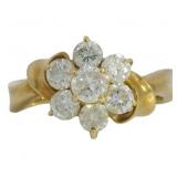 18k Gold 1.00 ct Natural Brilliant Diamond Ring