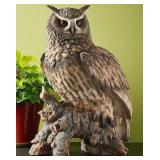 Large 23" Hand Painted Owl Sculpture