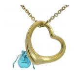 18k Gold Tiffany & Co. Open Heart Necklace