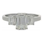 10kt Gold 1.50 ct Emerald Cut Lab Diamond Ring