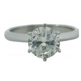 Platinum 1.15 ct Natural Diamond Solitaire Ring
