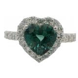 10kt Gold 3.27 ct Lab Alexandrite & Diamond Ring