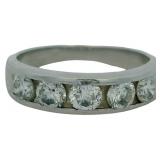 Platinum 1.00 ct Natural Brilliant Diamond Ring